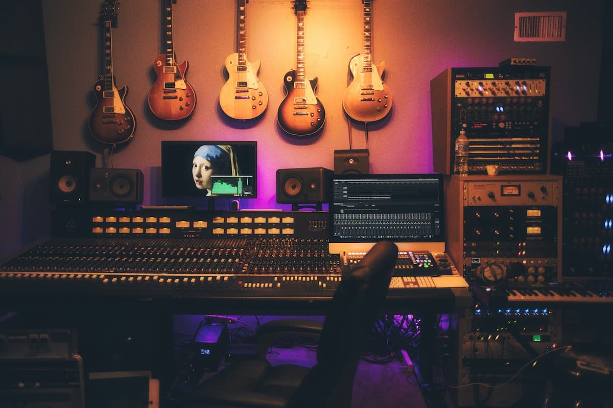 Recording studio session — Hitskope supports real work, not just uploads